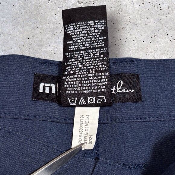 Travis Mathew Golf Pants Mens Size 34X32 Blue Stretch Chino Performance - Picture 11 of 11